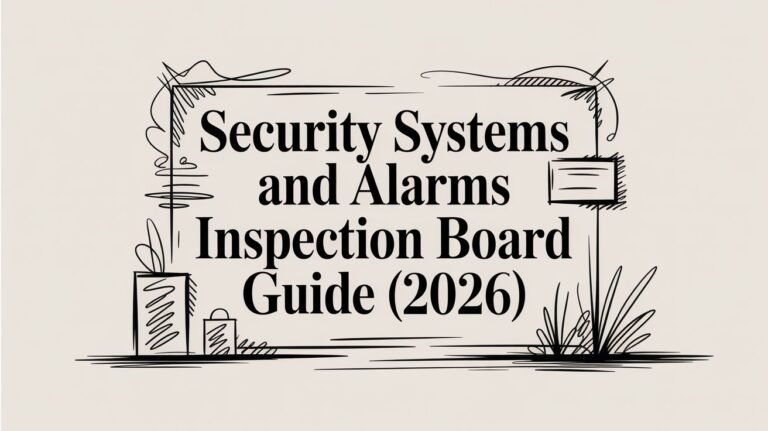 Security Systems and Alarms Inspection Board Guide (2026)