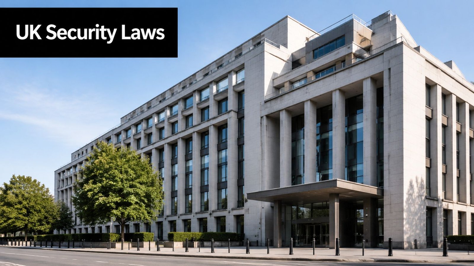The headquarters of the British Secret Intelligence Service in London, viewed from the street level.